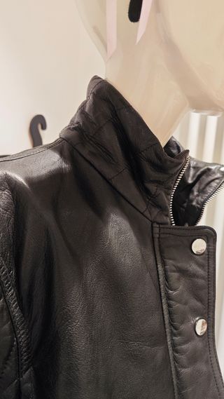 Giacca Pelle Vintage Belfe Nera