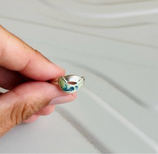 Anillo de Plata con cenefa, talla 10.5 (16.1 mm)