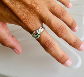 Anillo de Plata con cenefa, talla 10.5 (16.1 mm)