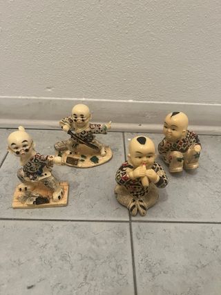 Set 4 Statue Bambini Cinesi