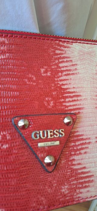 Bolso Guess Rojo Cartera Colgar