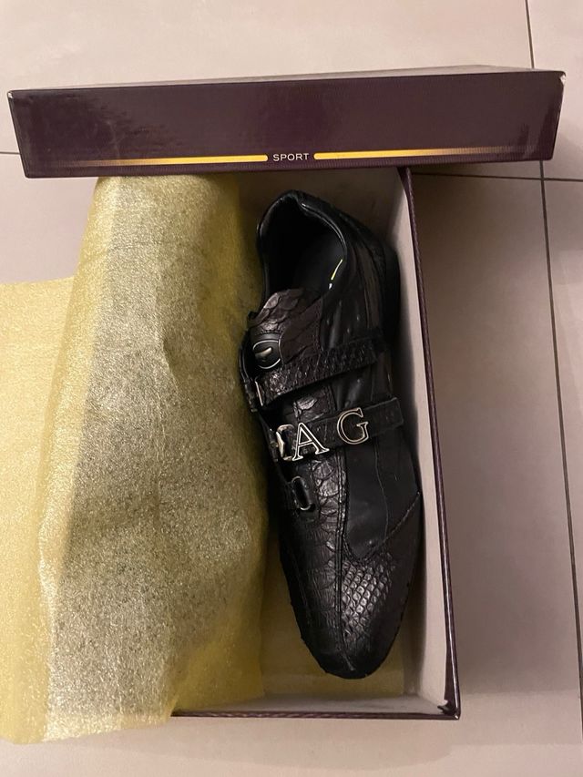 Scarpe Alberto Guardiani Pelle Pitone Nere