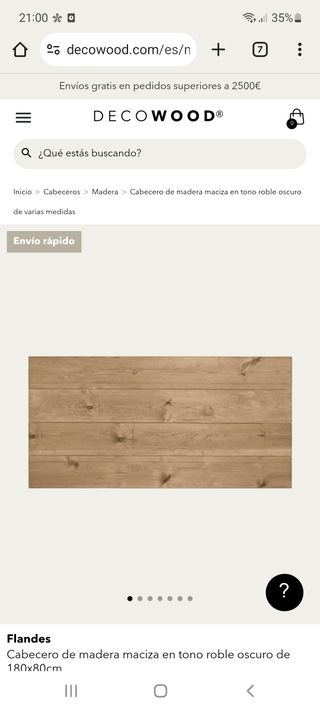 Cabecero de madera rústico