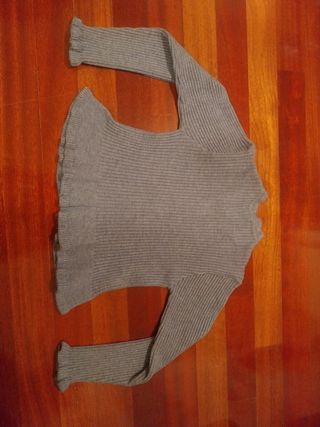 Cárdigan gris de punto para niña, 10 años