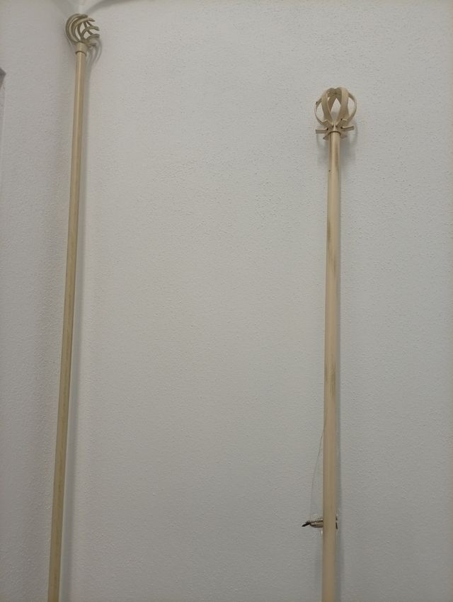 Barra de cortina beige