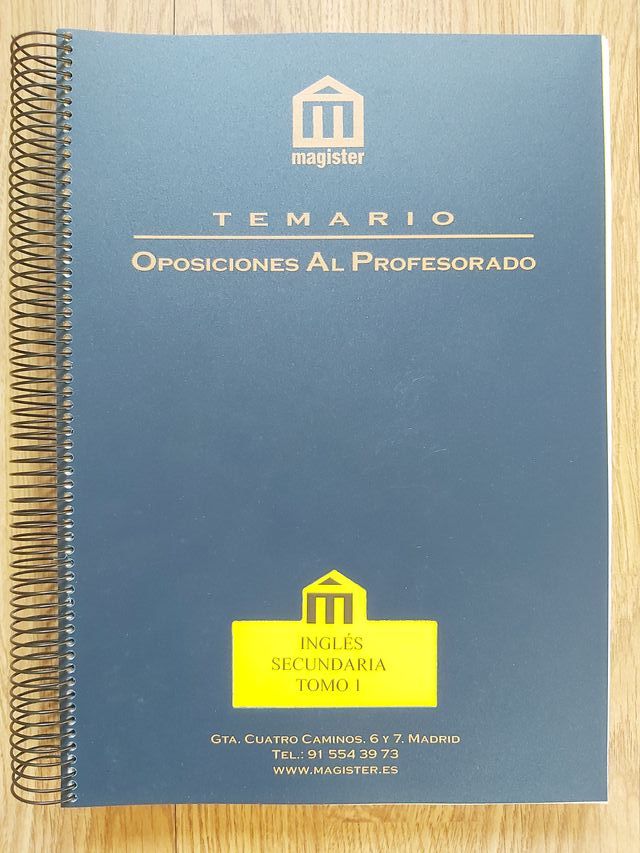 Temario Magister Oposiciones Secundaria Inglés