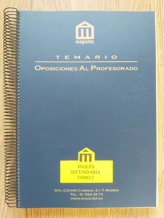 Temario Magister Oposiciones Secundaria Inglés