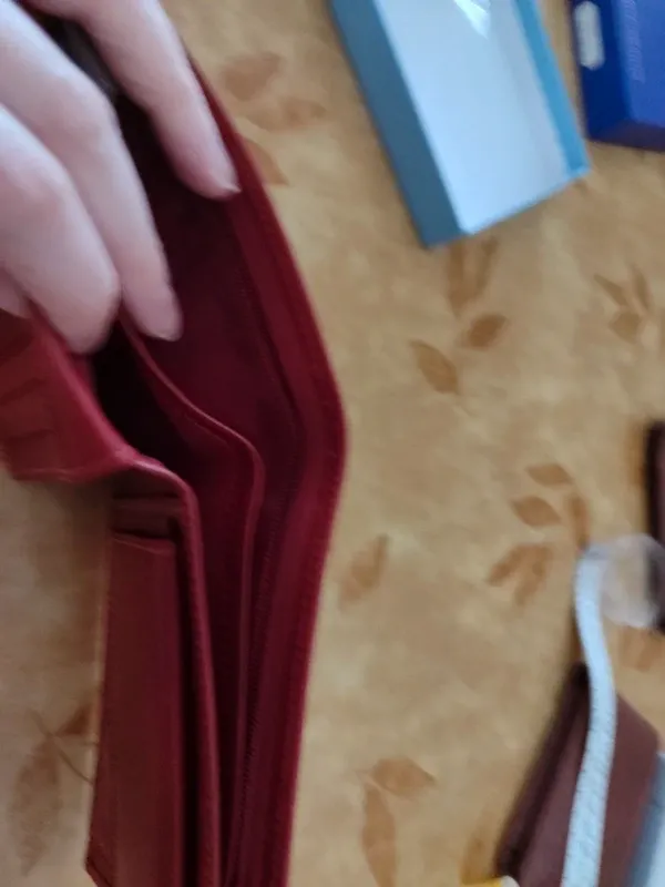 Portafoglio Solo Soprani Uomo Rosso Pelle Nuovo