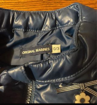 Piumino bimba 3 mesi blu original Marines