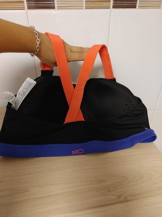 Sujetador deportivo negro y azul XL