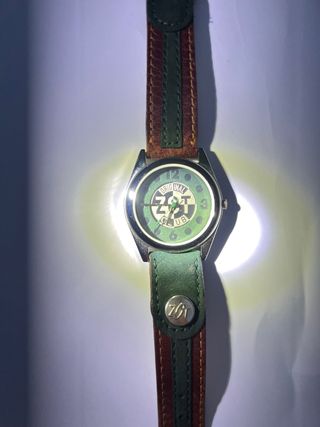 Reloj Correa Cuero Verde y Marrón