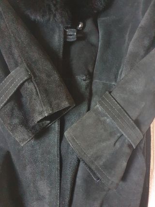 Montone lungo vintage nero
