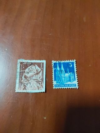 Lote de 2 sellos: España y Alemania