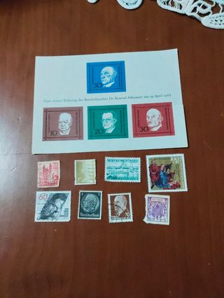 Lote de sellos alemanes y finlandeses ,9 unidades