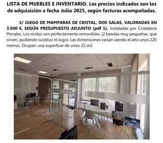 Mamparas de cristal para 2 salas