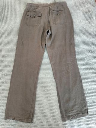 Pantalón H&M Lino Verde Talla M 38 (48)