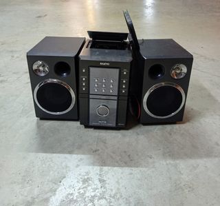 Minicadena Sanyo Vintage Negra