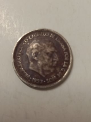 Moneda 5 Pesetas 1957 Franco