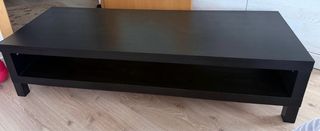 Mueble TV negro-marrón 120x35x36 cm
