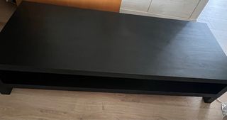 Mueble TV negro-marrón 120x35x36 cm