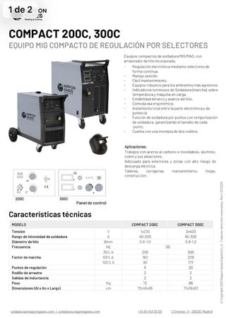 NUEVA soldadora MIG NIPPON GASES 200C MONOFASICA 🇯🇵