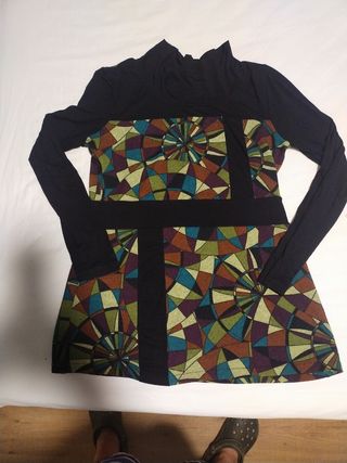 Camiseta manga larga estampada