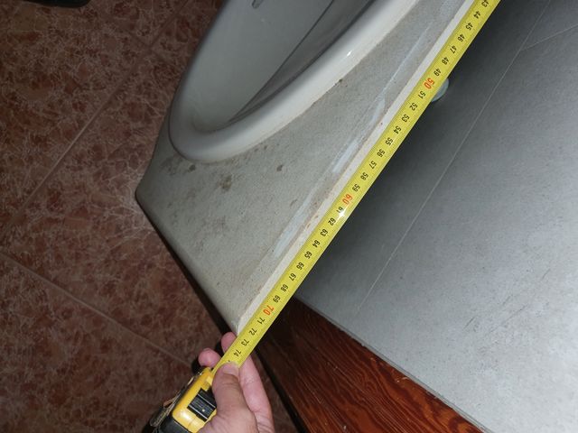 Lavabo de piedra beige 72cm