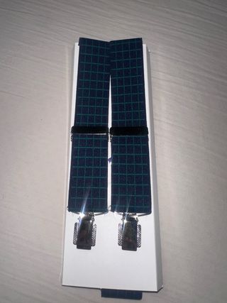 Tirantes a cuadros azul y verde