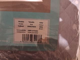 Colcha azul claro 200x270