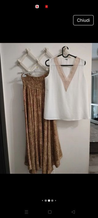 Pantaloni seta e blusa