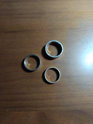 Pack anillos y pulsera plateada