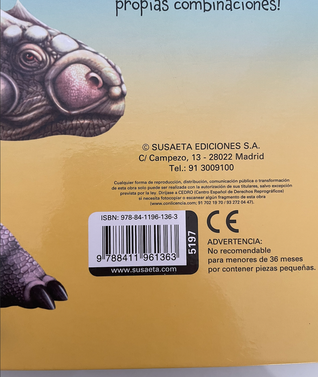 Libro de dinosaurios INVENTADINOS