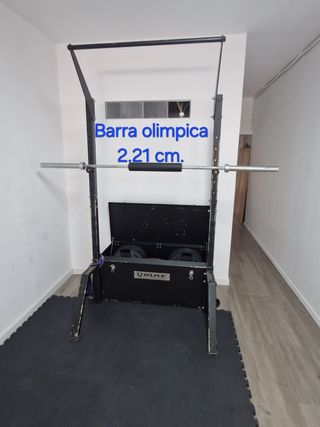Set Entrenamiento jaula mancuernas discos pesas
