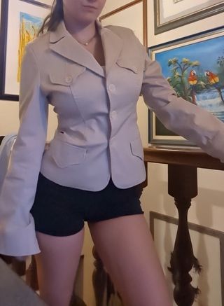 Giacca beige in cotone