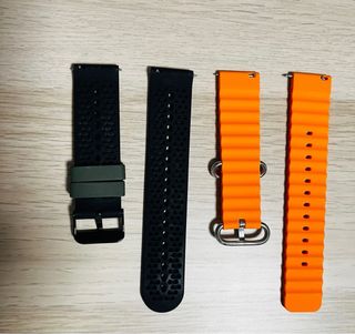 Correas 22mm Naranja y Verde con Cierre Clip