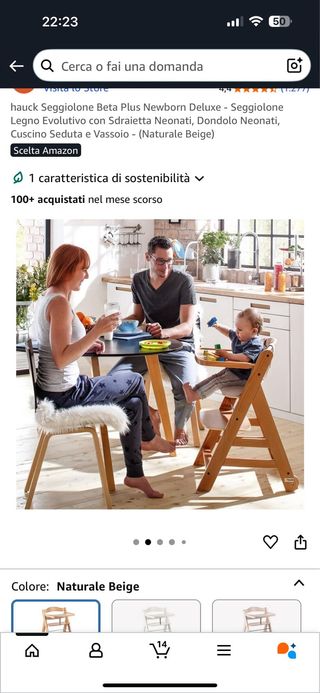 Seggiolone Hauck con sdraietta
