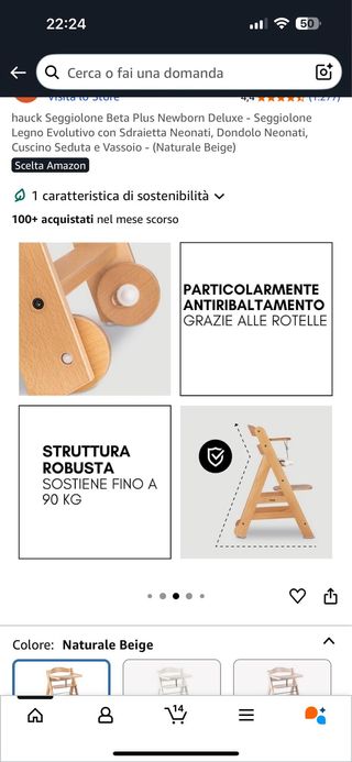 Seggiolone Hauck con sdraietta