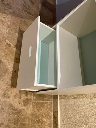 Estantería infantil HOMCOM casa rosa/verde agua