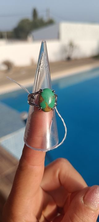 Anillo Turquesa Ovalada