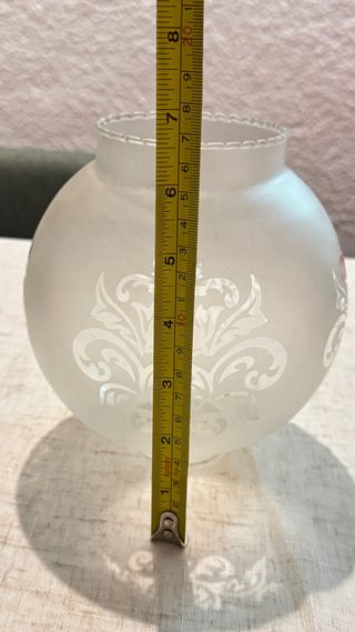 Tulipa de cristal con diseño floral
