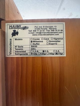 Cantinetta per vino in legno