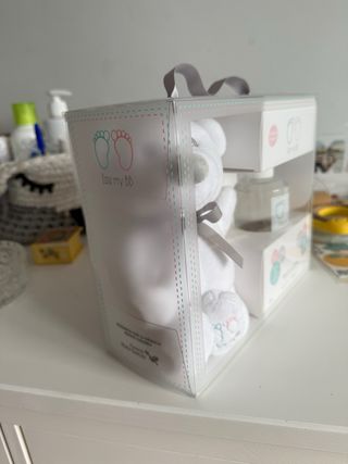 Peluche Oso Blanco y Colonia Eau My BB