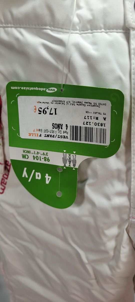 Pantalón de nieve Decathlon 4 años