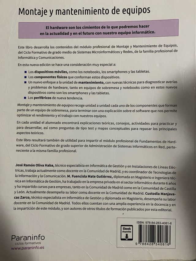 MONTAJE Y MANTENIMIENTO