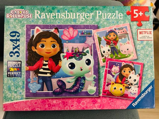 3 Puzzles Gabby's Dollhouse Ravensburger 5+