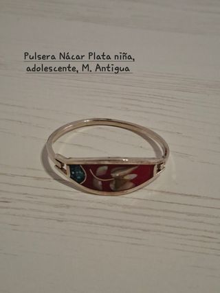 Pulsera Nácar Plata. M.Antigua- Niña o Adolescente