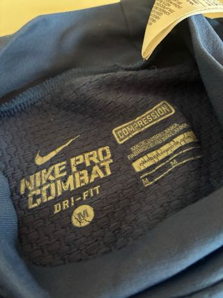 Camiseta Manga Larga Nike Pro Combat Azul Talla M