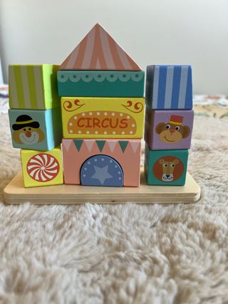 Bloques de construcción de madera para niños