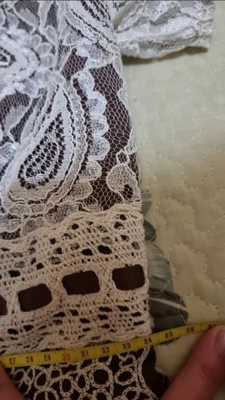 Vestido de flamenca marrón y veis