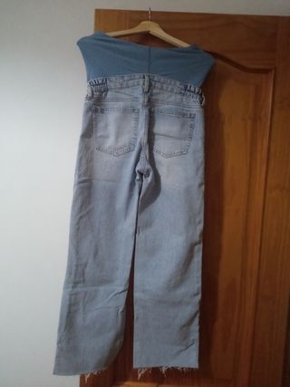 Pantalón de embarazo ancho azul
